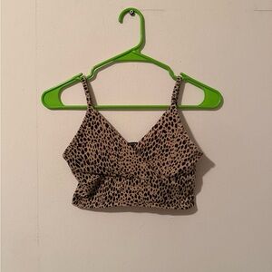 Brandy Melville Tan and Black Leopard Camisole